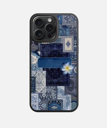 Sapphire Petal Glass Phone Case