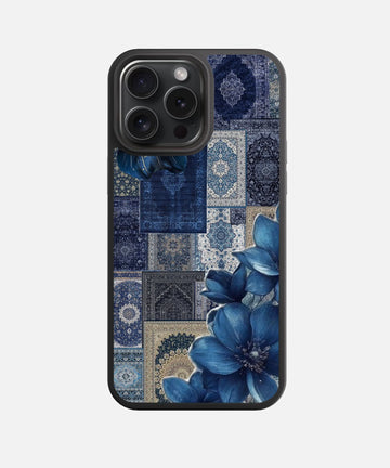 Persian Sapphire Bloom Glass Phone Case
