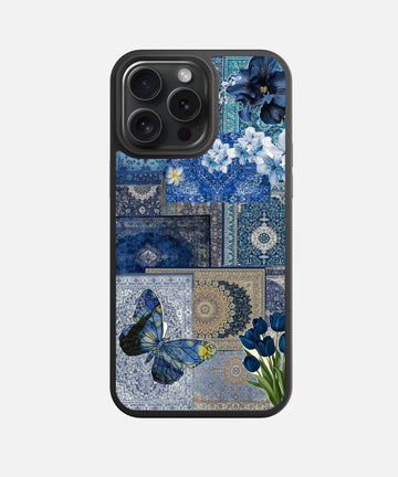 Cobalt Monarch Glass Phone Case