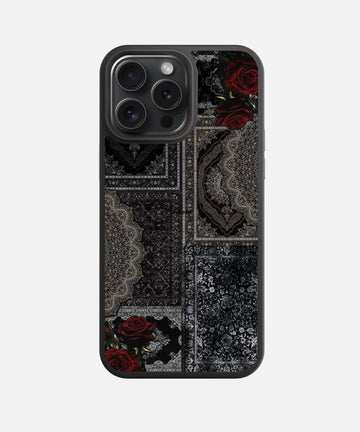 Gothic Bloom Glass Phone Case
