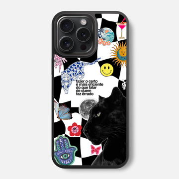 Trippy Checker Glass Phone Case