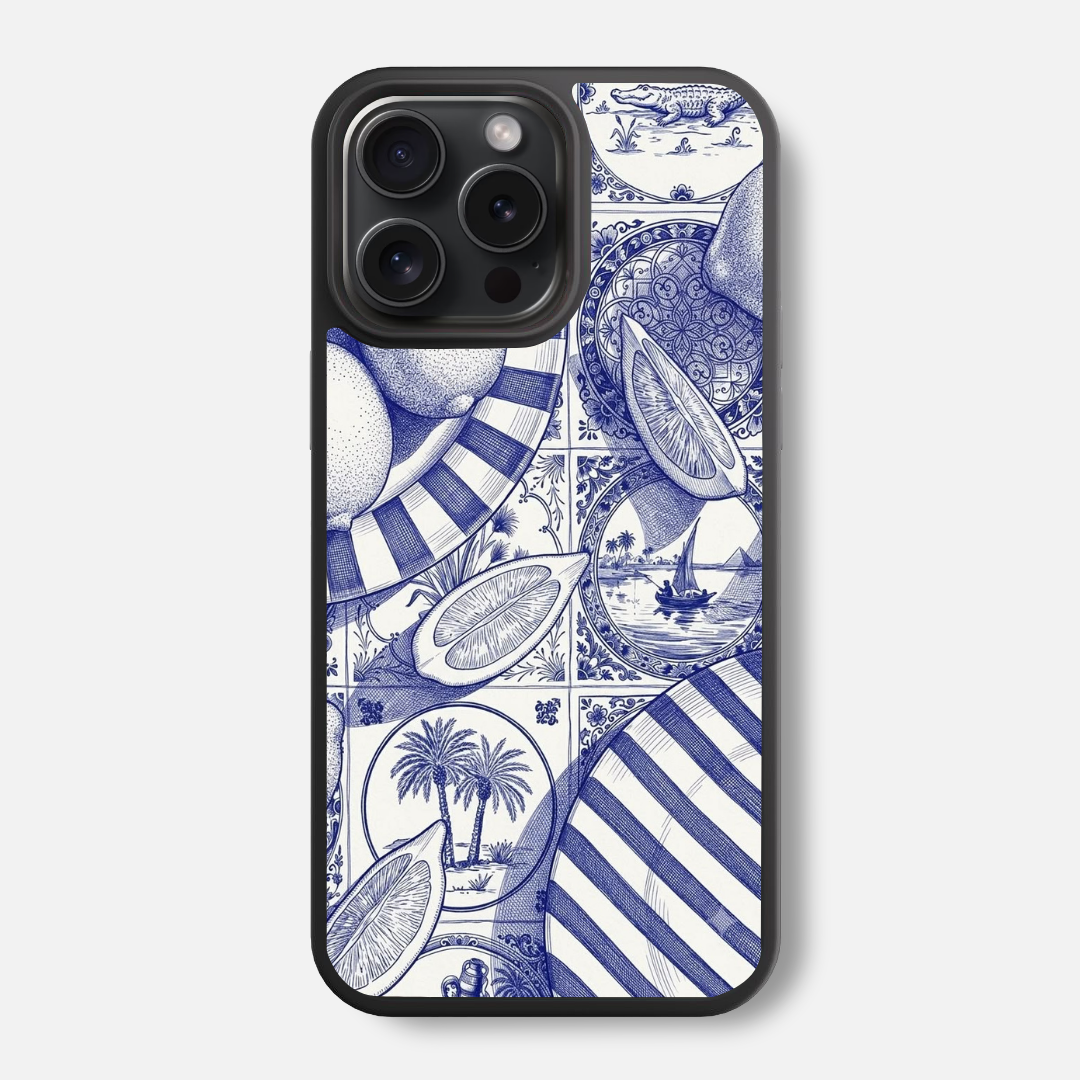 Mediterranean Tile Glass Phone Case