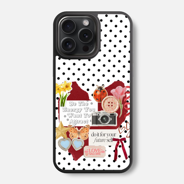 Polka Dot Love Glass Phone Case