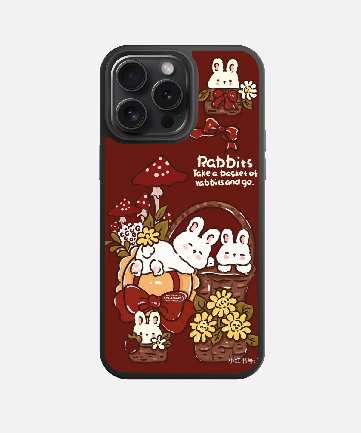 Cozy Bunny Basket Glass Phone Case