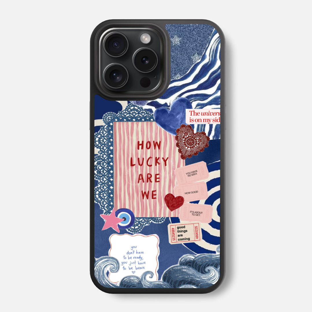 Lucky Girl Board Glass Phone Case