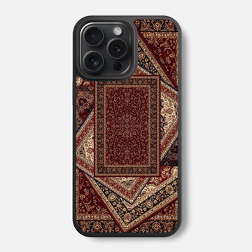 Crimson Weave Glass Phone Case