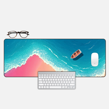 Turquoise Tides Desk Mat and Gaming Mouse Pad