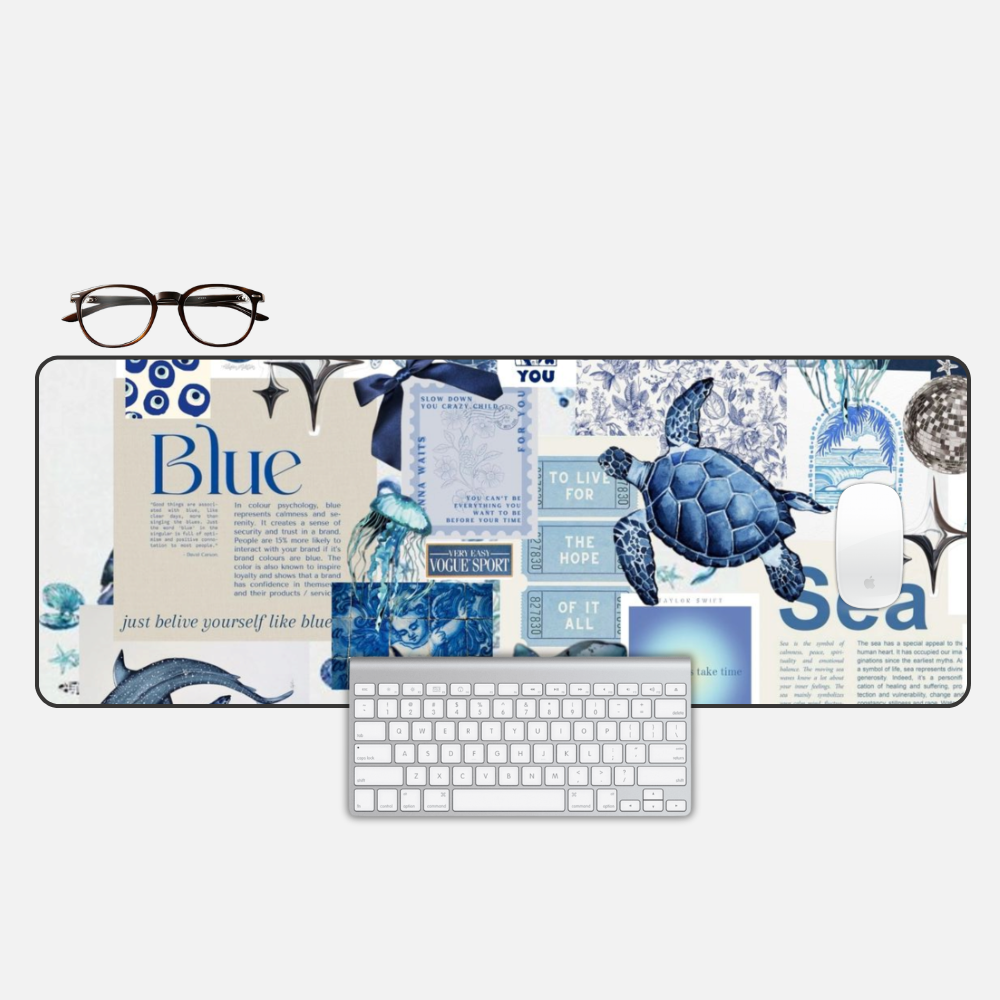 Tidal Notes Desk Mat and Gaming Mouse Pad