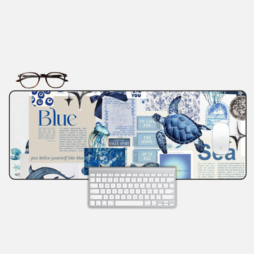 Tidal Notes Desk Mat and Gaming Mouse Pad