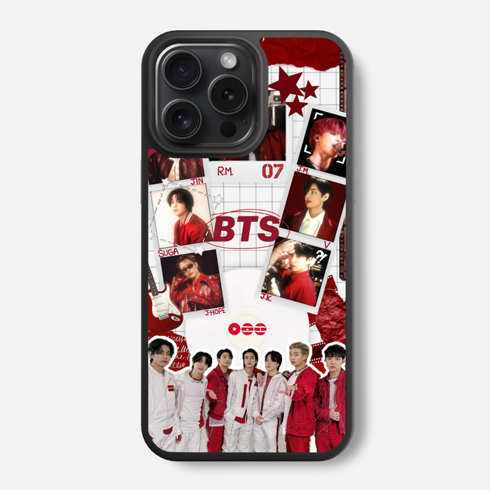 BTS: Red Edition Glass Phone Case