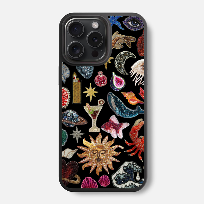 Vintage Mosaic Collage Glass Phone Case