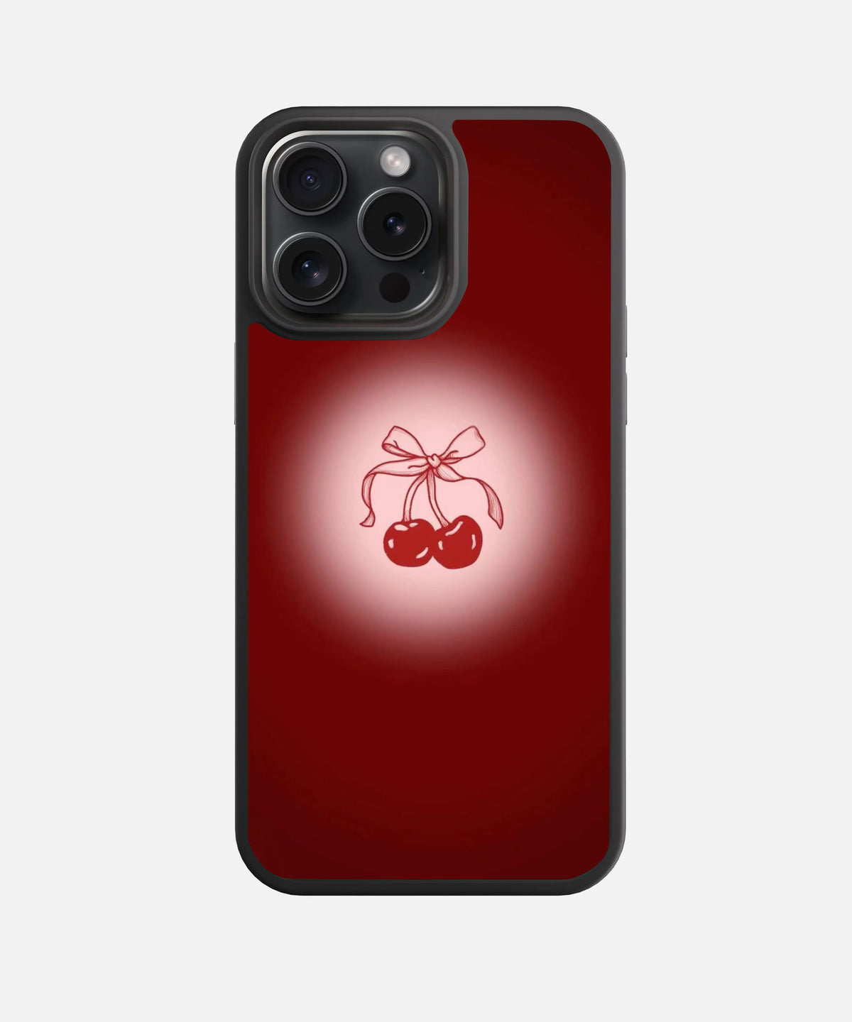Cherry Noir Glass Phone Case