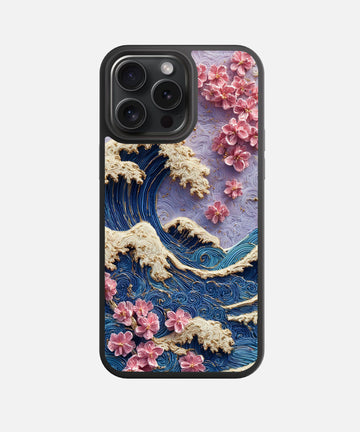 Cherry Wave Glass Phone Case
