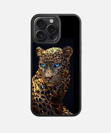 The Jeweled Panther Glass Phone Case