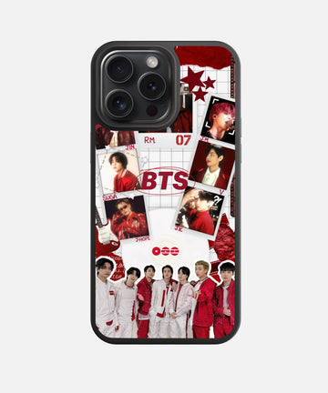 BTS: Red Edition Glass Phone Case