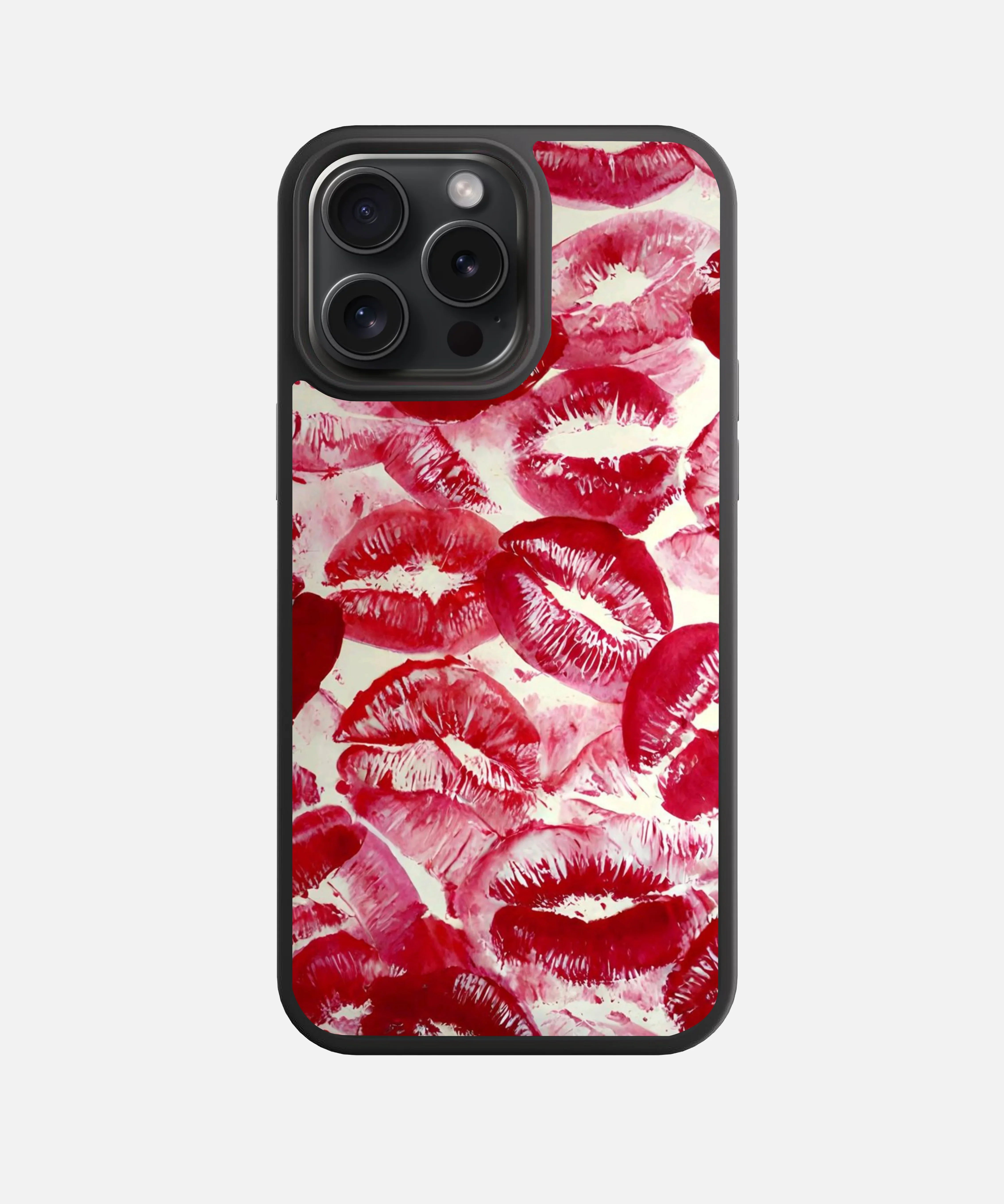 Lipstick Kiss Glass Phone Case