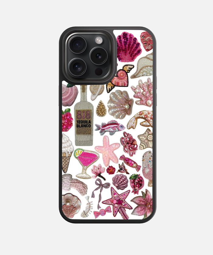 Beach Bazaar Embellished Glass Phone Case