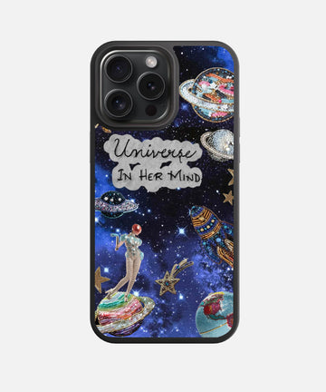 Universe In Her Mind Glass Phone Case