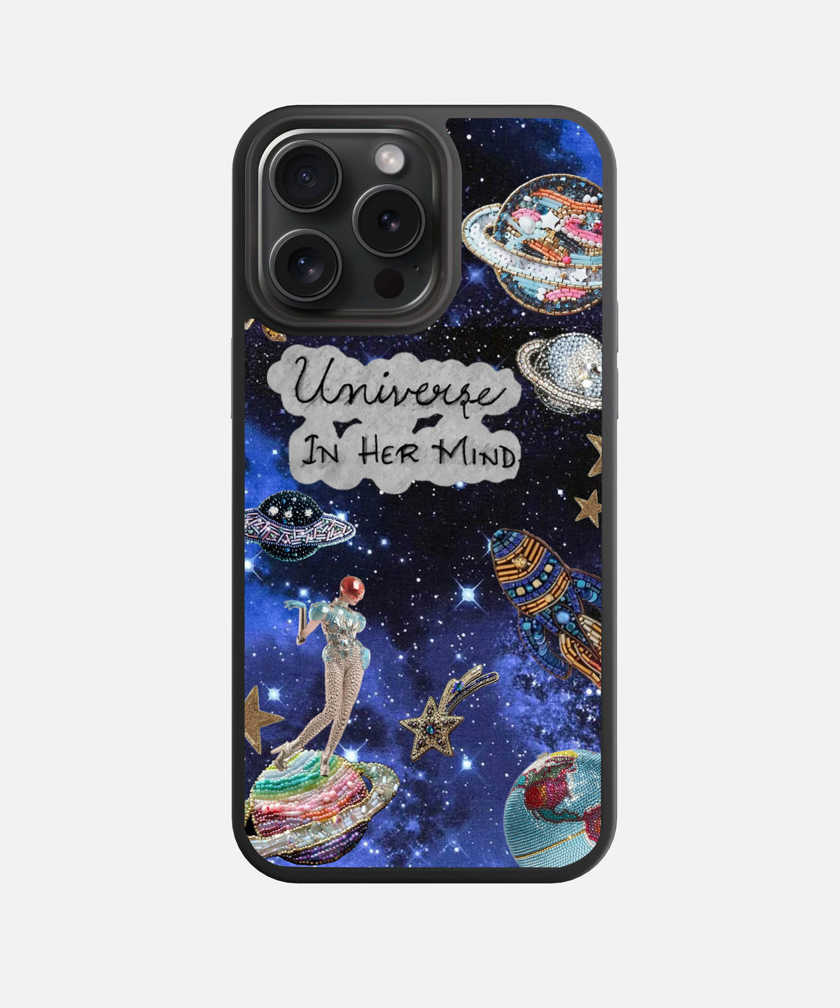 Universe In Her Mind Glass Phone Case