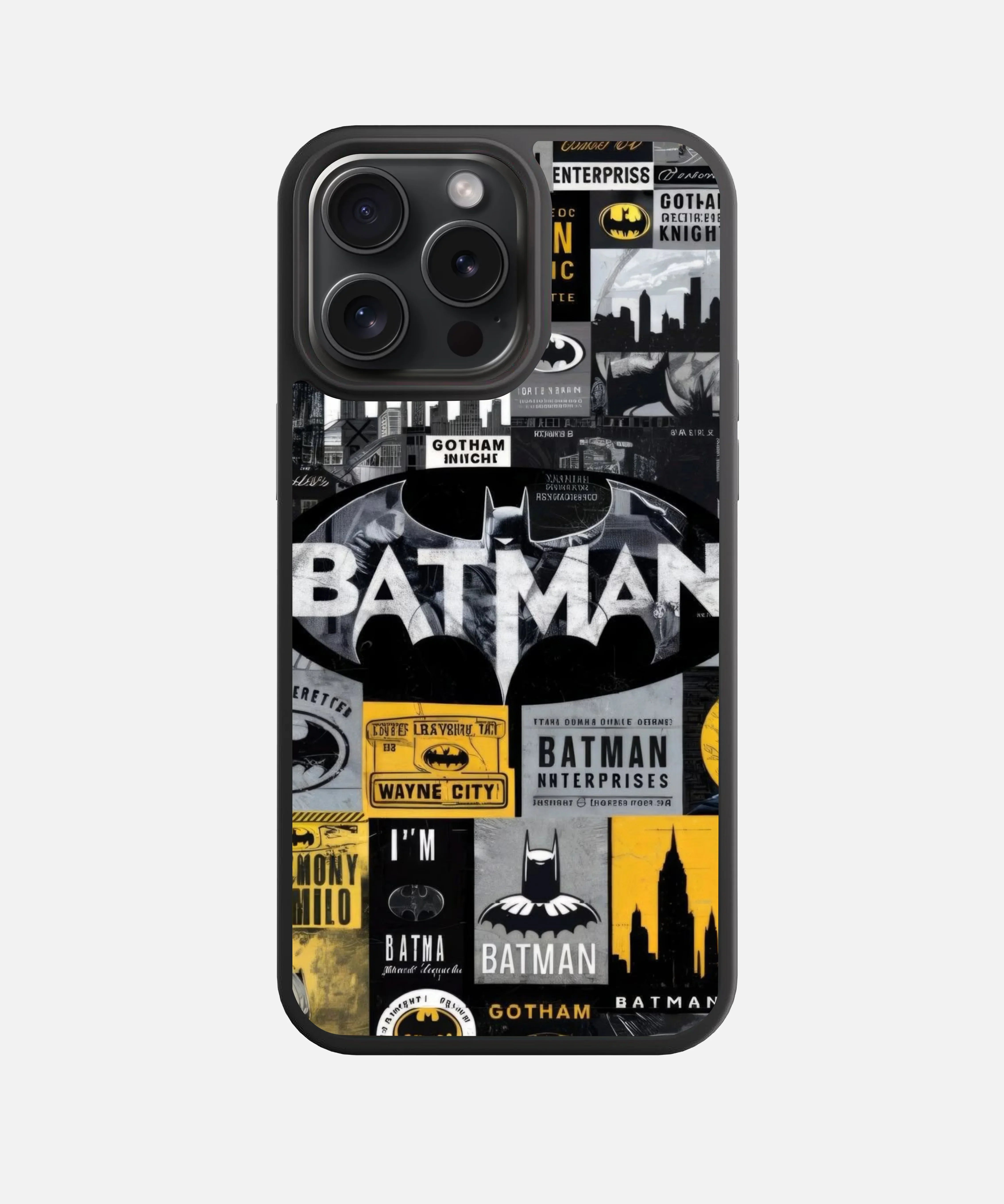 Dark Knight Collage Glass Phone Case
