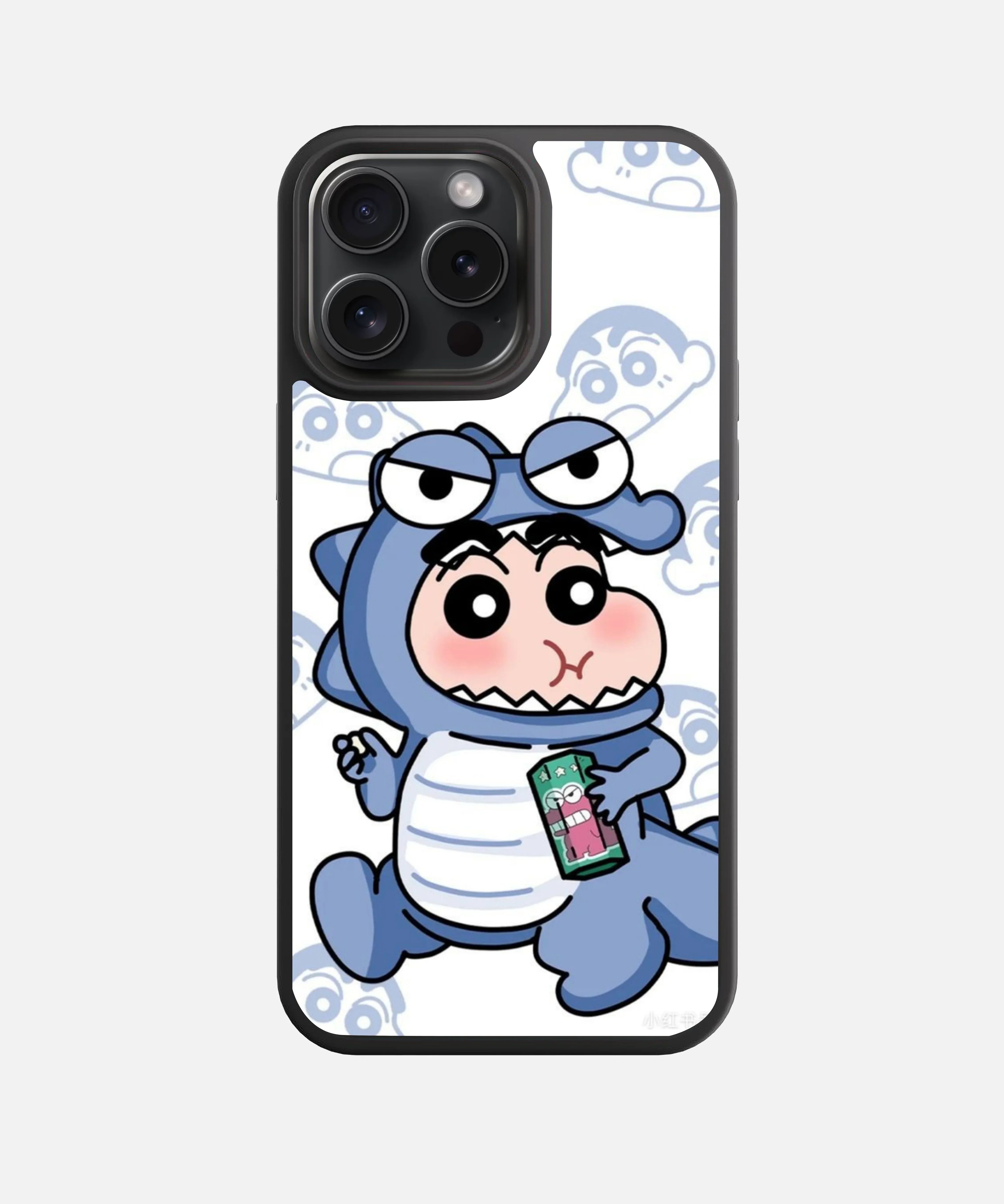 Dino Shin-chan Glass Phone Case
