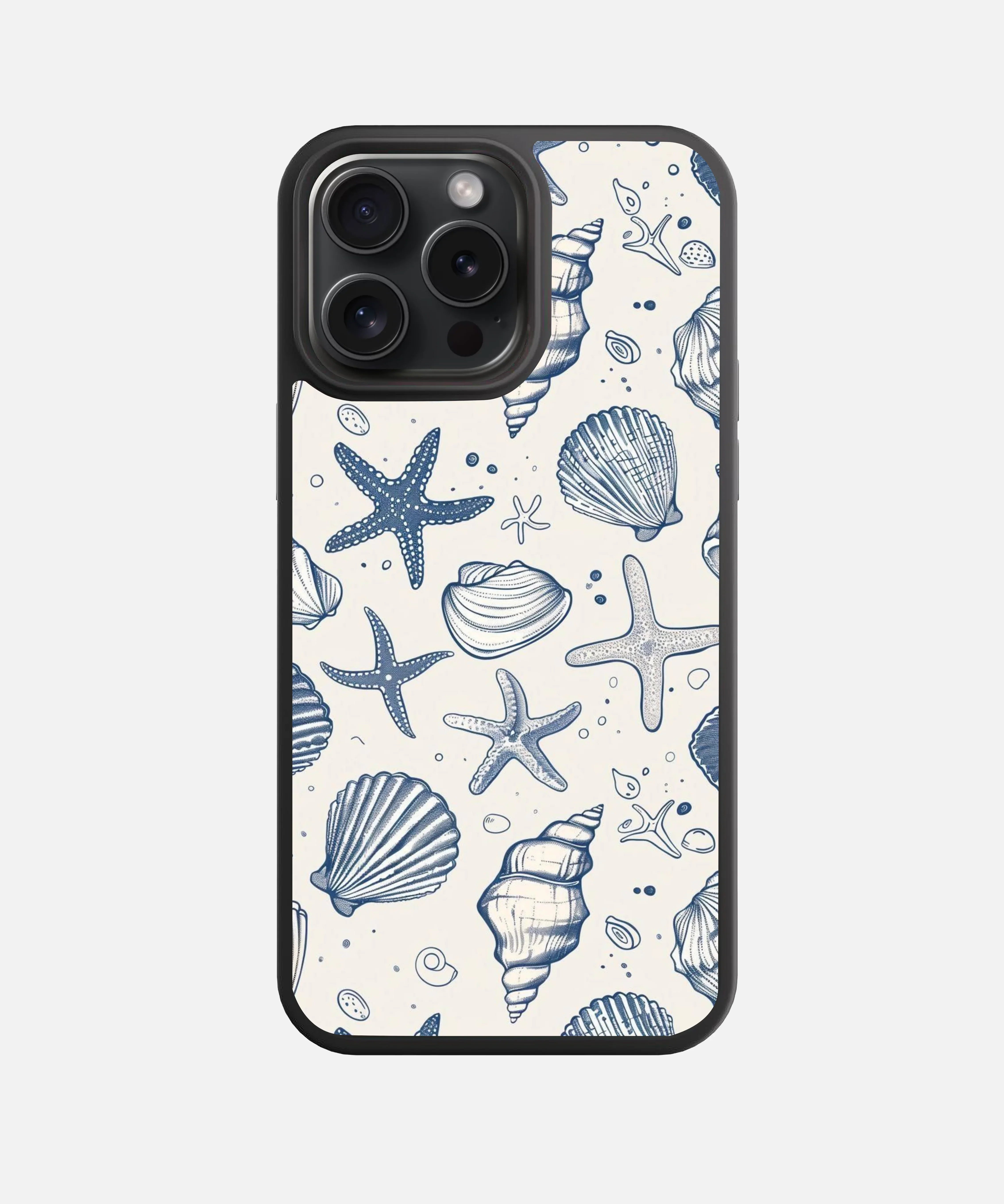 Marine Doodle Glass Phone Case