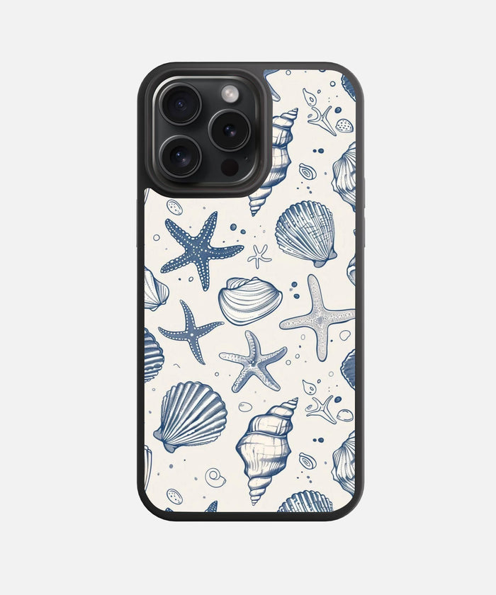 Marine Doodle Glass Phone Case