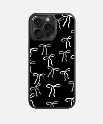 Monochrome Bow Glass Phone Case