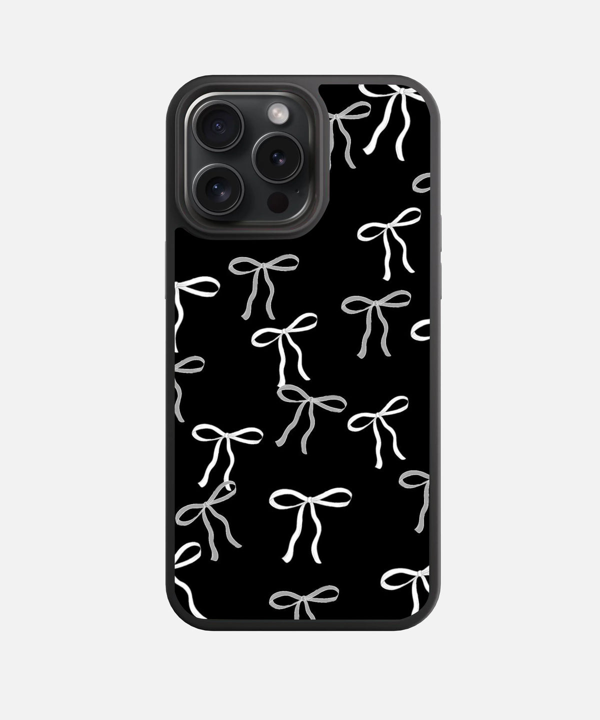 Monochrome Bow Glass Phone Case