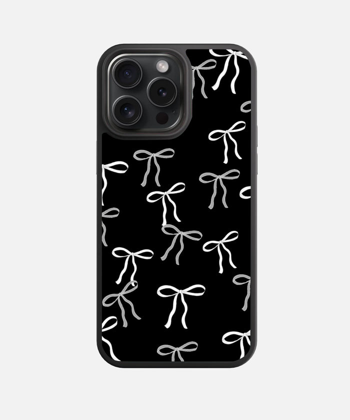 Monochrome Bow Glass Phone Case