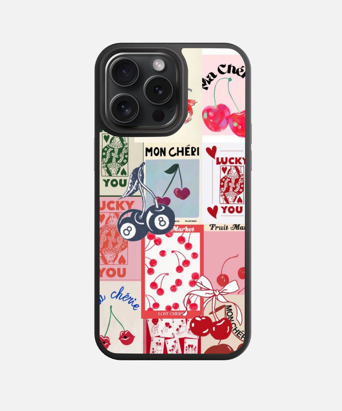Cherry Jubilee Glass Phone Case